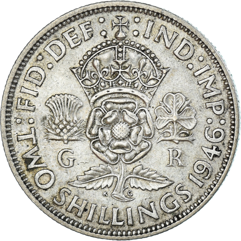Münze, Großbritannien, Florin, Two Shillings, 1946