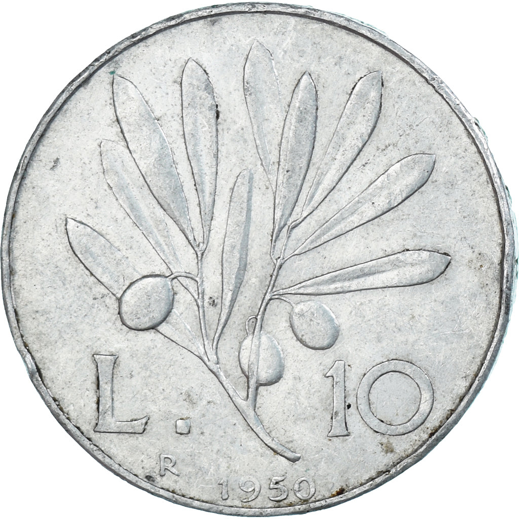 Monnaie, Italie, 10 Lire, 1950