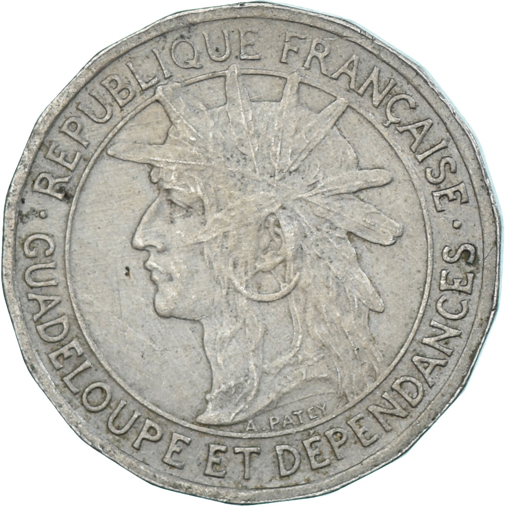 Moneda, Guadalupe, 50 Centimes, 1921