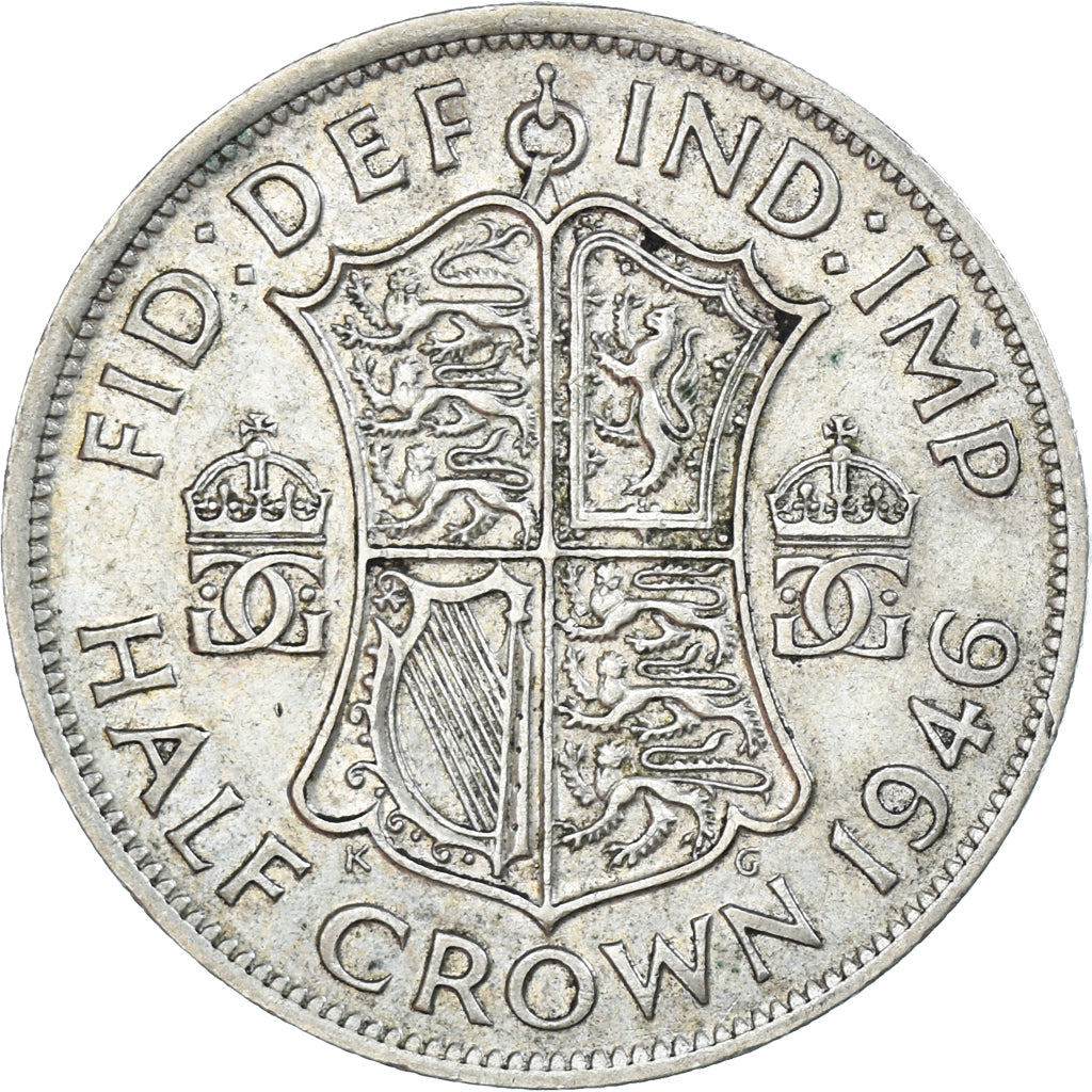 Moeda, Grã-Bretanha, 1/2 Crown, 1946