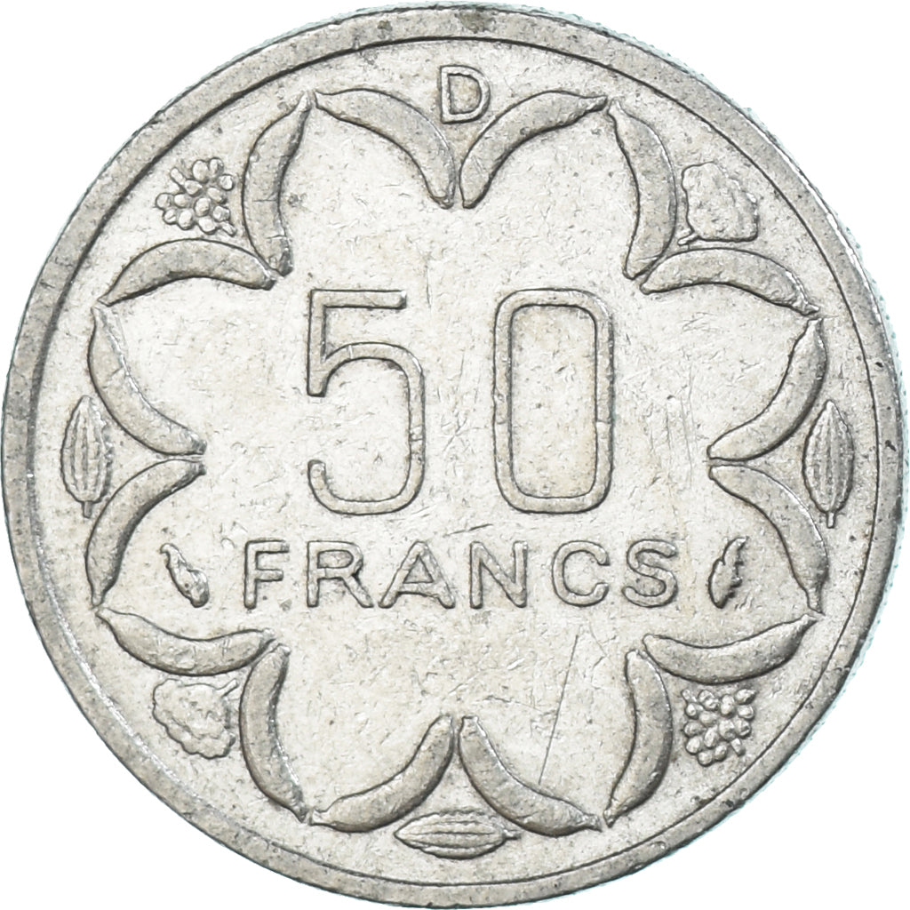 Moneta, Państwa Afryki Środkowej, 50 Francs, 1978