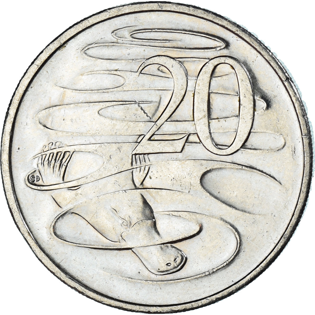 Coin, Australia, 20 Cents, 2010
