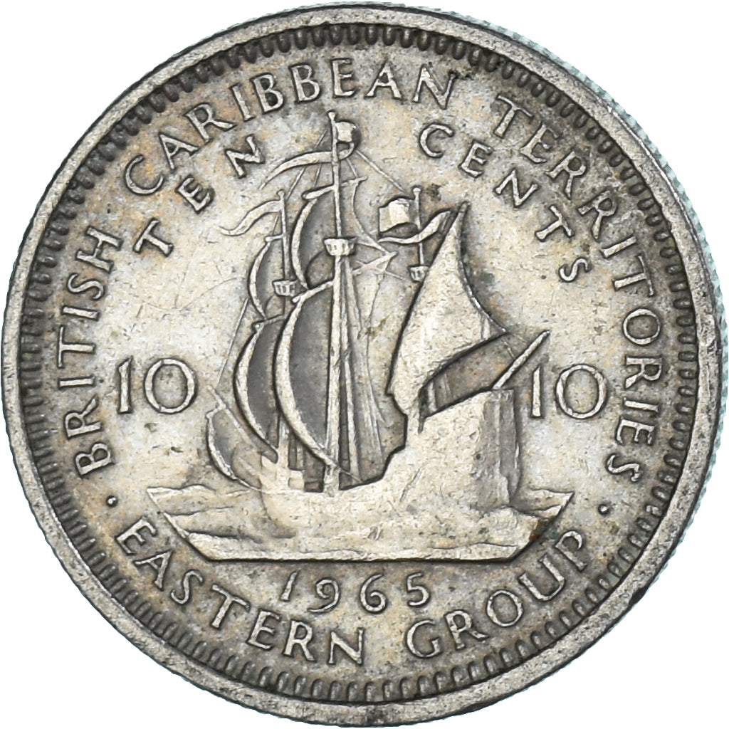 Münze, Osten Karibik Staaten, 10 Cents, 1965