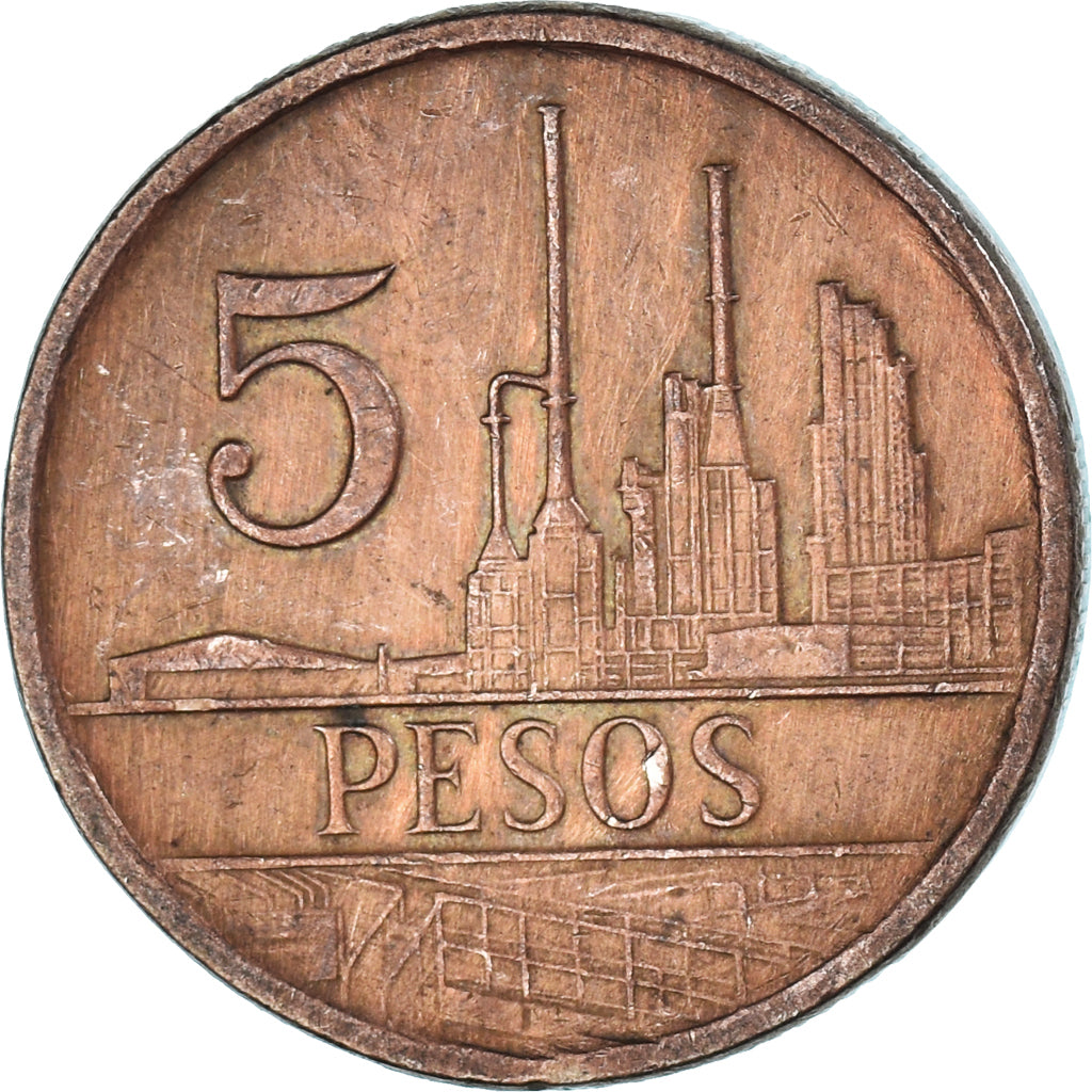 Coin, Colombia, 5 Pesos, 1988