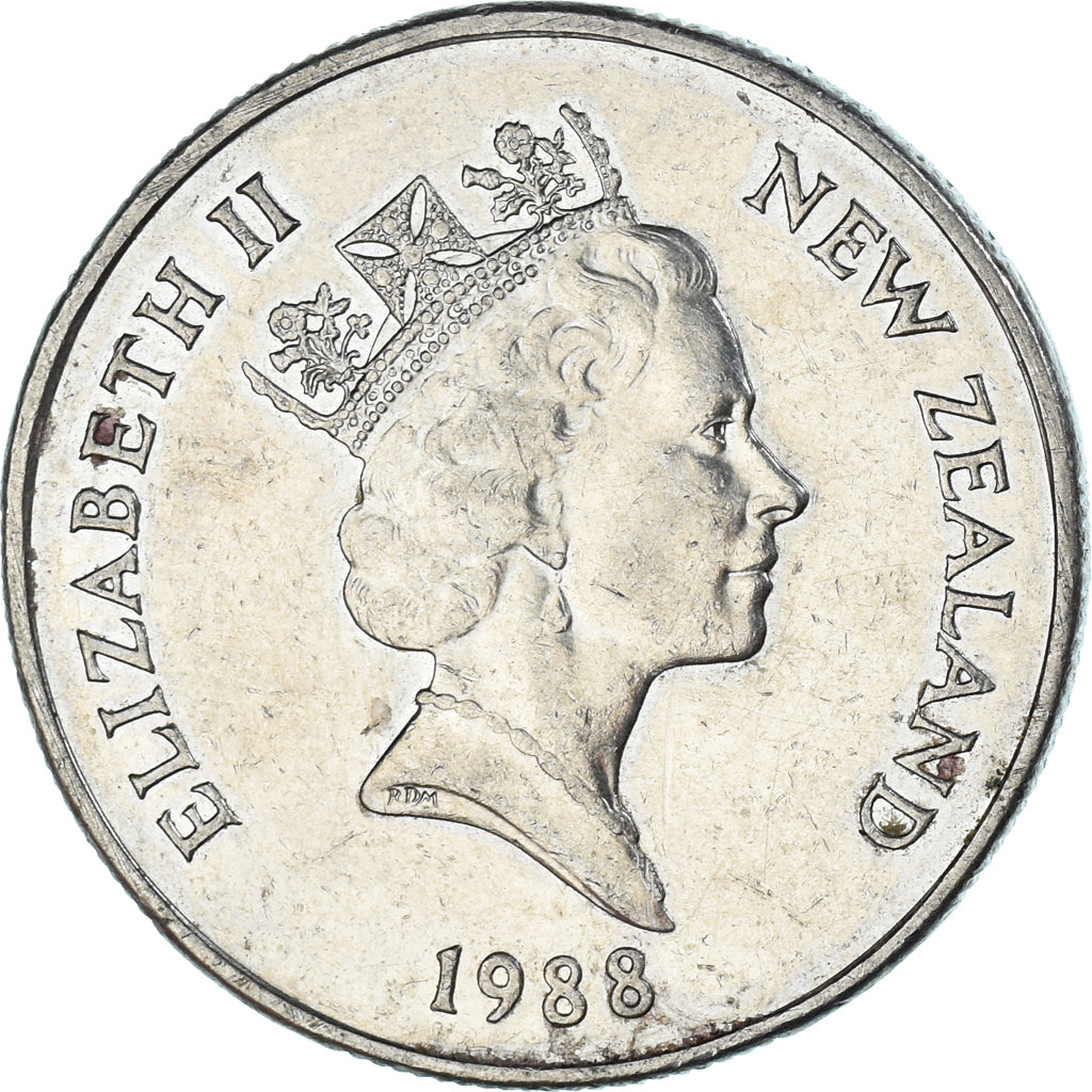 Monnaie, Nouvelle-Zélande, 50 Cents, 1988