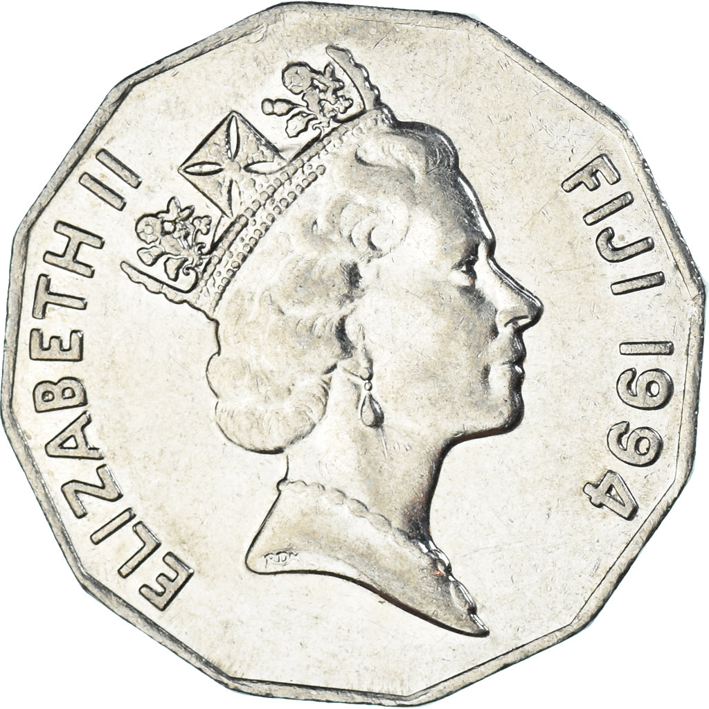 Coin, Fiji, 50 Cents, 1994