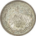 GERMANY - EMPIRE, 1/2 Mark, 1913, Berlin, KM #17, MS(63), Silver, 20, 2.76
