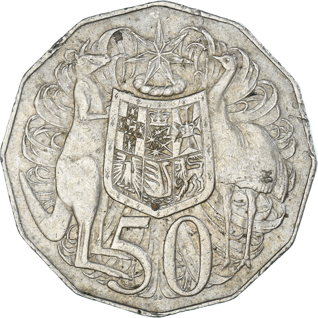 Moneda, Australia, 50 Cents, 1969
