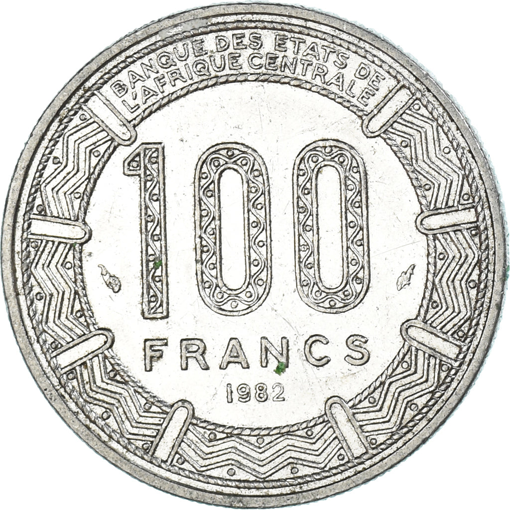 Coin, Gabon, 100 Francs, 1982