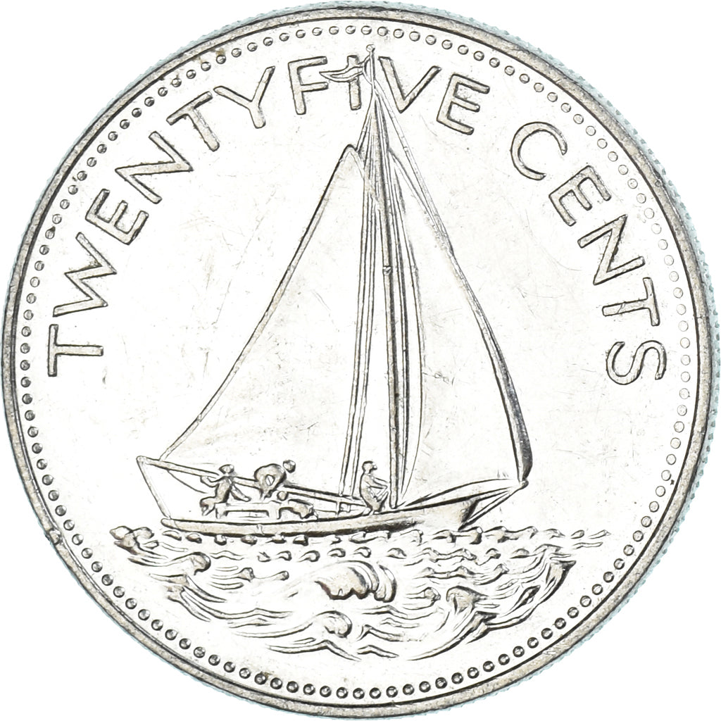 Monnaie, Bahamas, 25 Cents, 1985