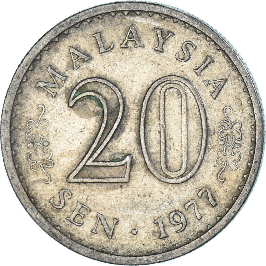 Moneta, Malezja, 20 Sen, 1977