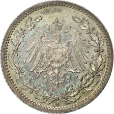 Coin, GERMANY - EMPIRE, 1/2 Mark, 1912, Berlin, MS(63), Silver, KM:17