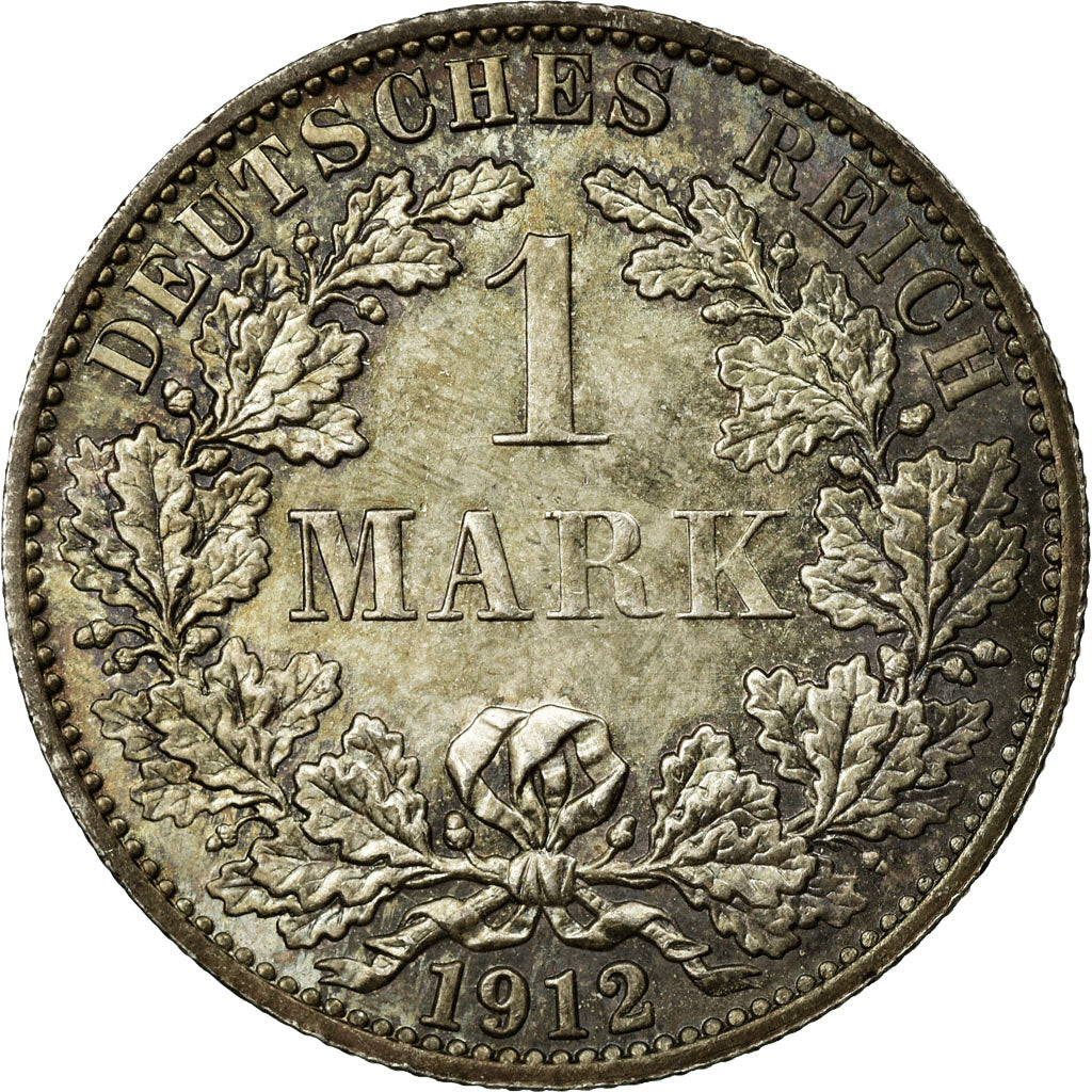Coin, GERMANY - EMPIRE, Wilhelm II, Mark, 1912, Berlin, MS(63), Silver, KM:14