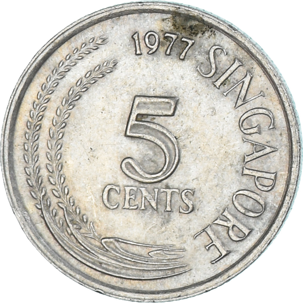 Moneta, Singapur, 5 Cents, 1977