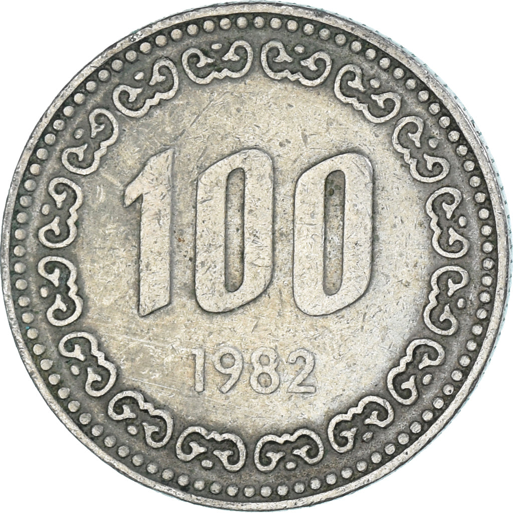 Moneda, Corea, 100 Won, 1982