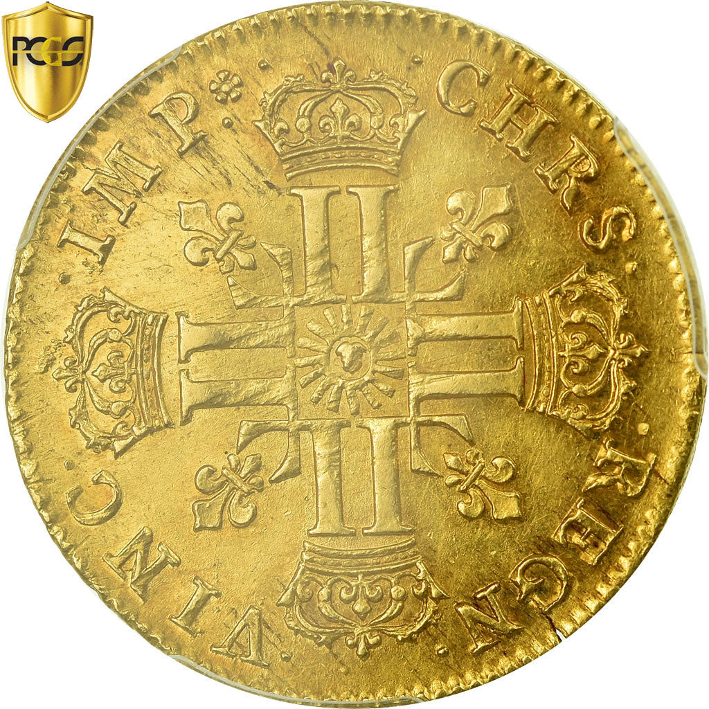 Francia, Louis XIV, Double louis d'or au soleil, 1712, Paris, Oro, PCGS, BB+