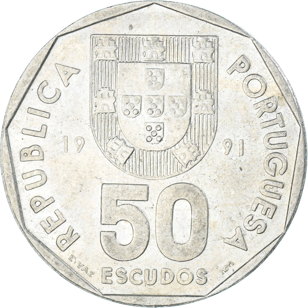 Moneda, Portugal, 50 Escudos, 1991