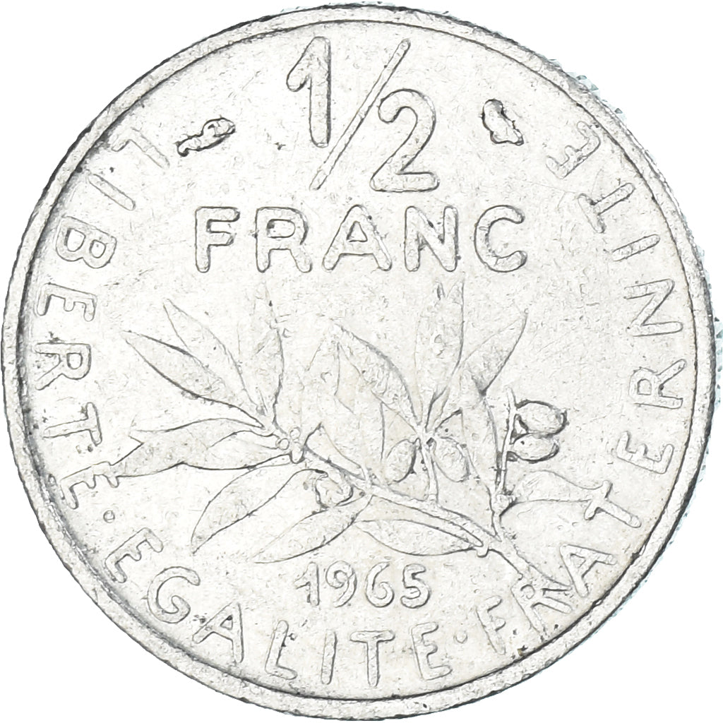 Munten, Frankrijk, 1/2 Franc, 1965