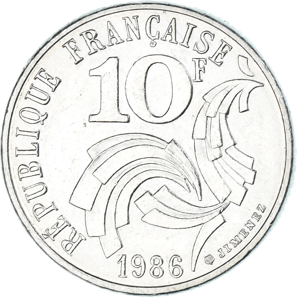 Munten, Frankrijk, 10 Francs, 1986