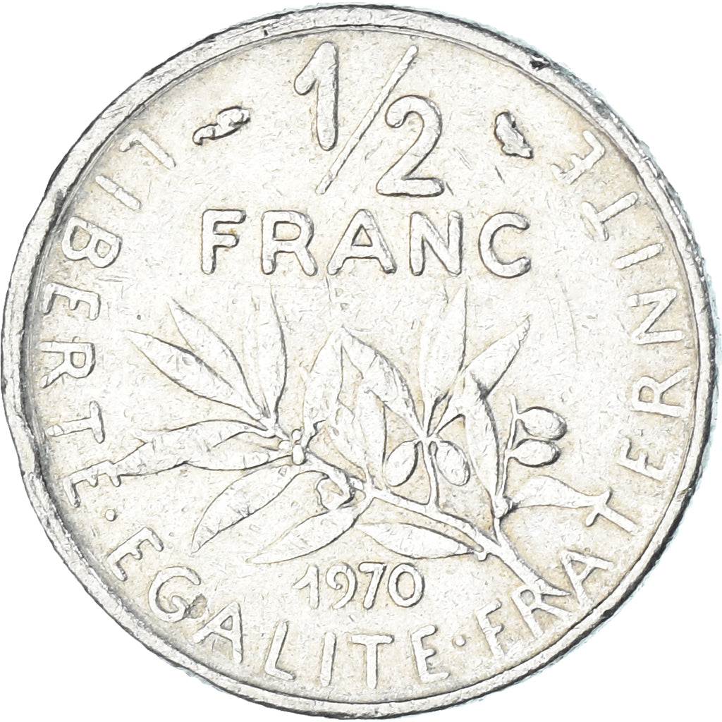 Monnaie, France, 1/2 Franc, 1970