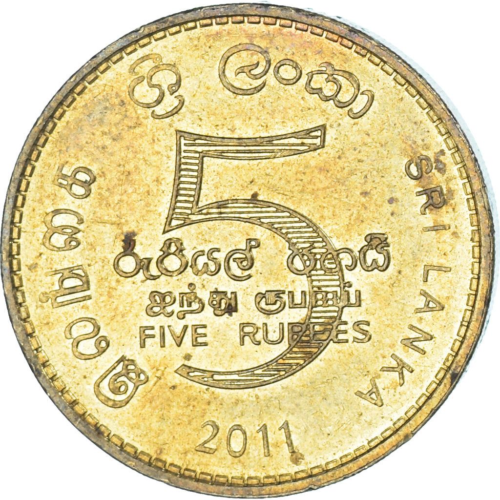 Moeda, Sri Lanka, 5 Rupees, 2011
