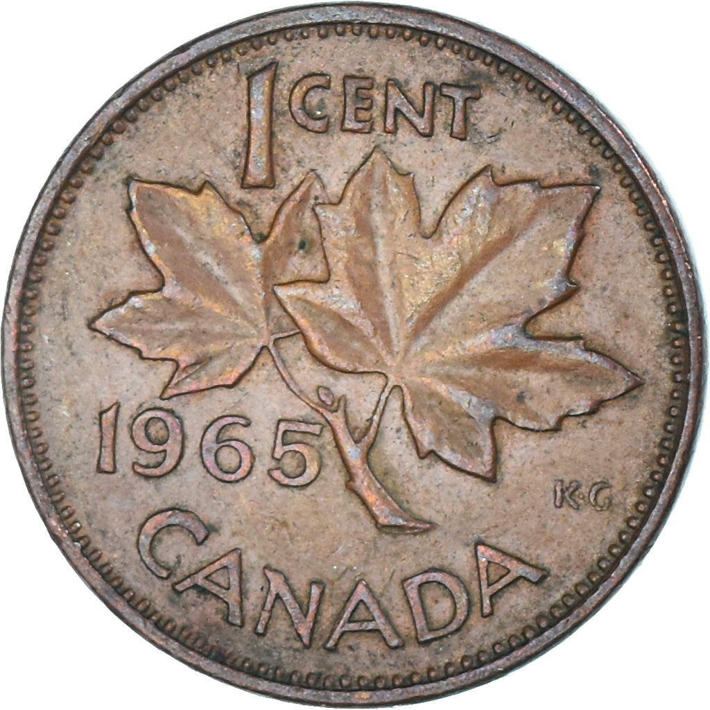 Coin, Canada, Cent, 1965