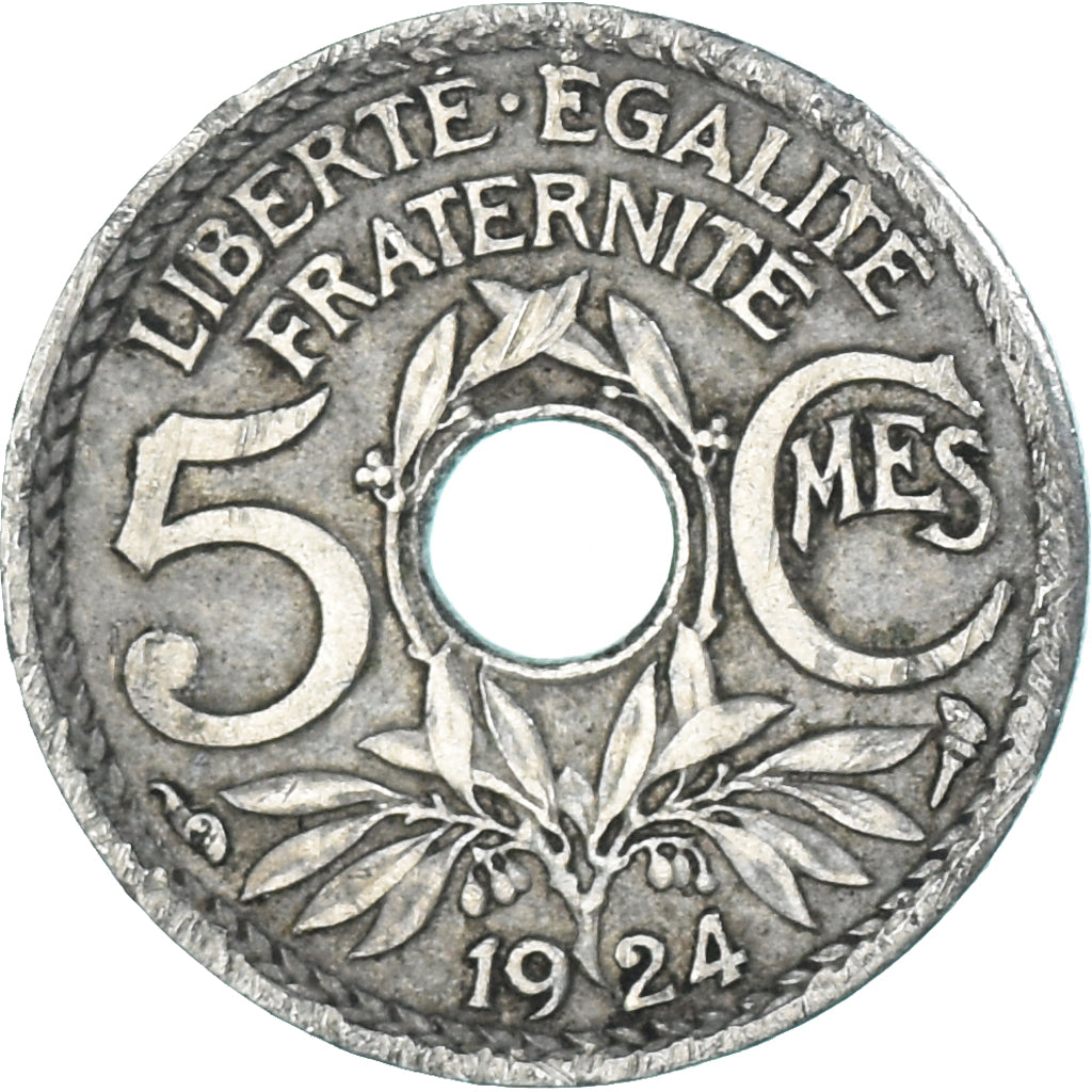 Moneta, Francia, 5 Centimes, 1924