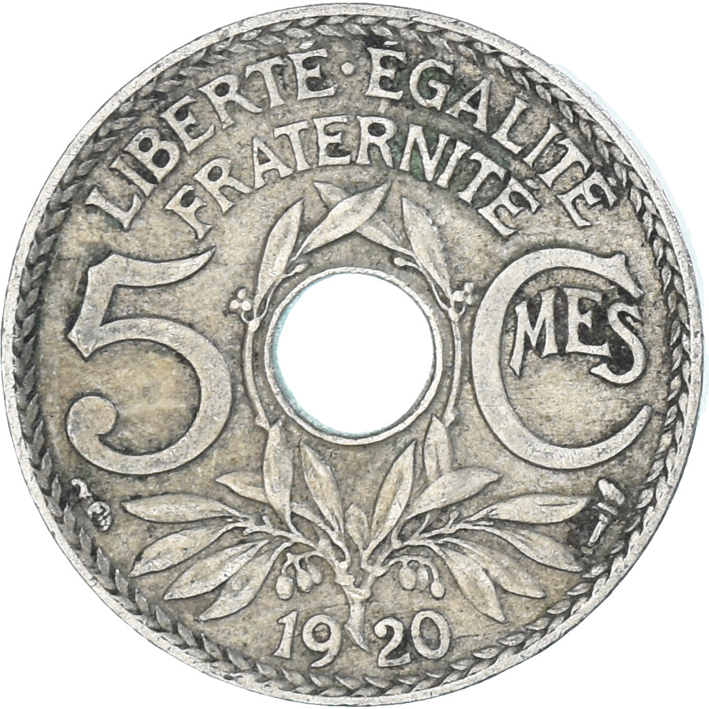 Moneta, Francia, 5 Centimes, 1920