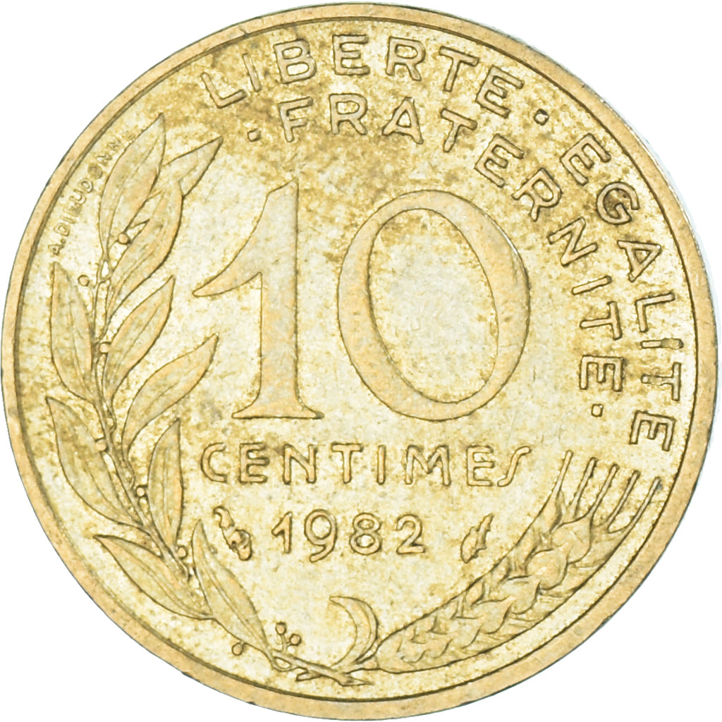 Coin, France, 10 Centimes, 1982
