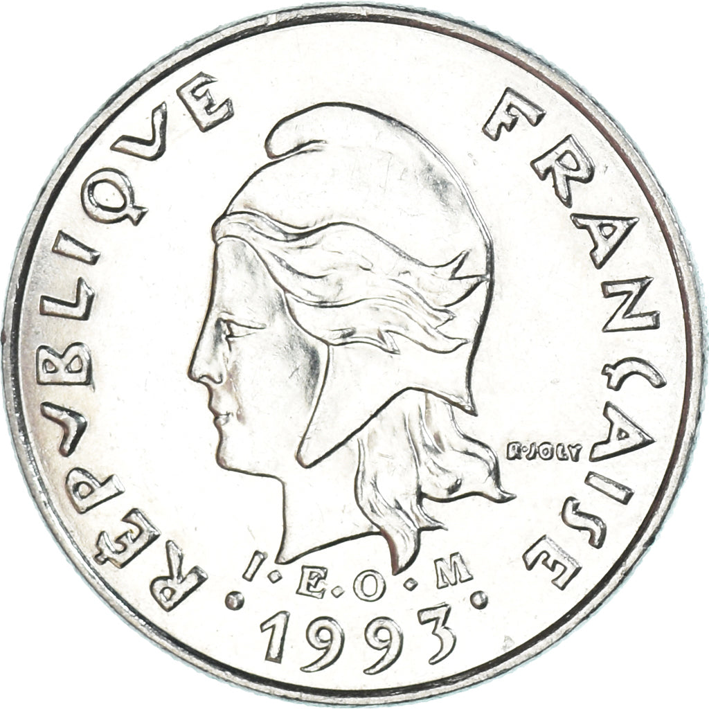 Monnaie, Polynésie française, 10 Francs, 1993