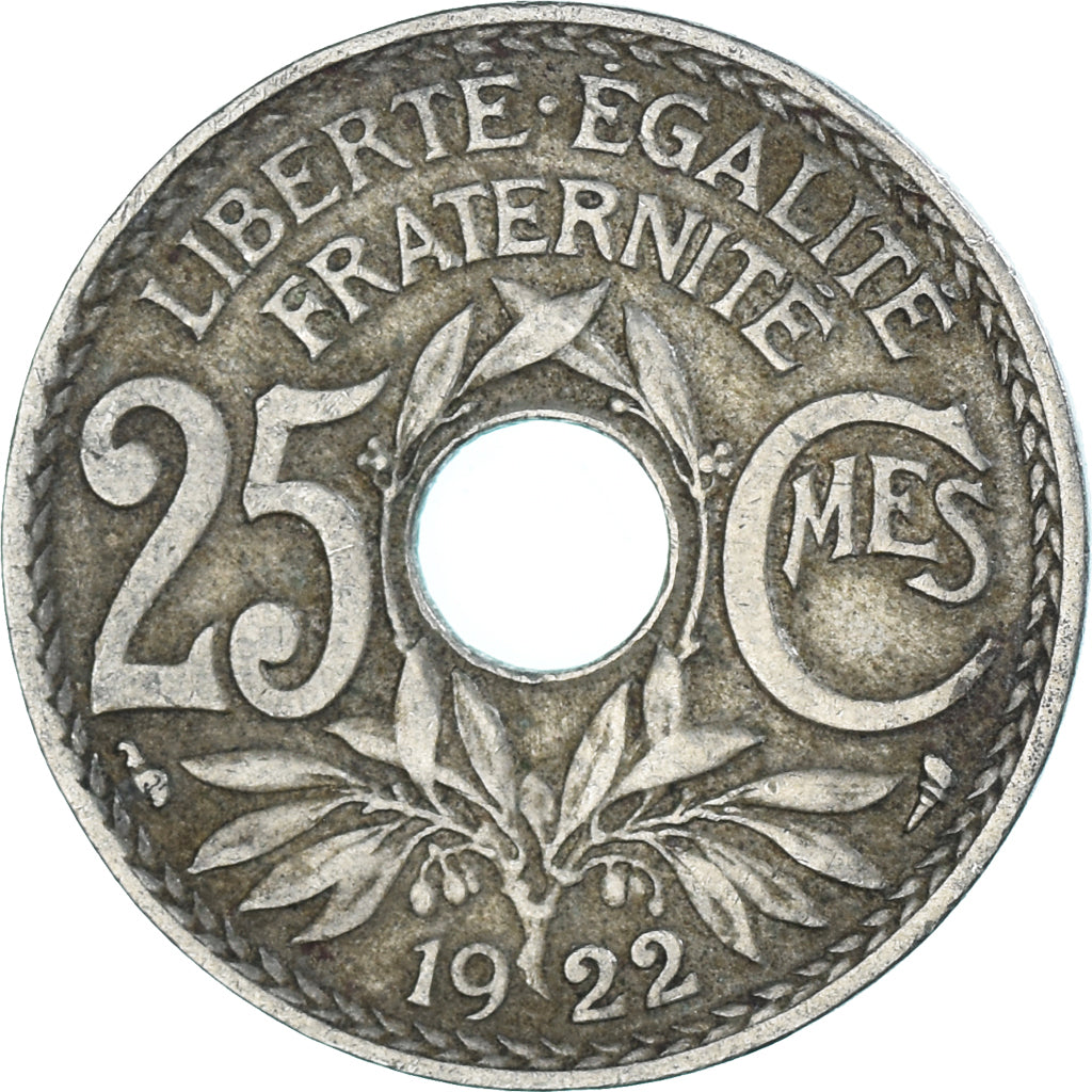 Moeda, França, 25 Centimes, 1922