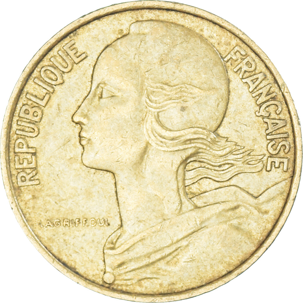 Moeda, França, 10 Centimes, 1976