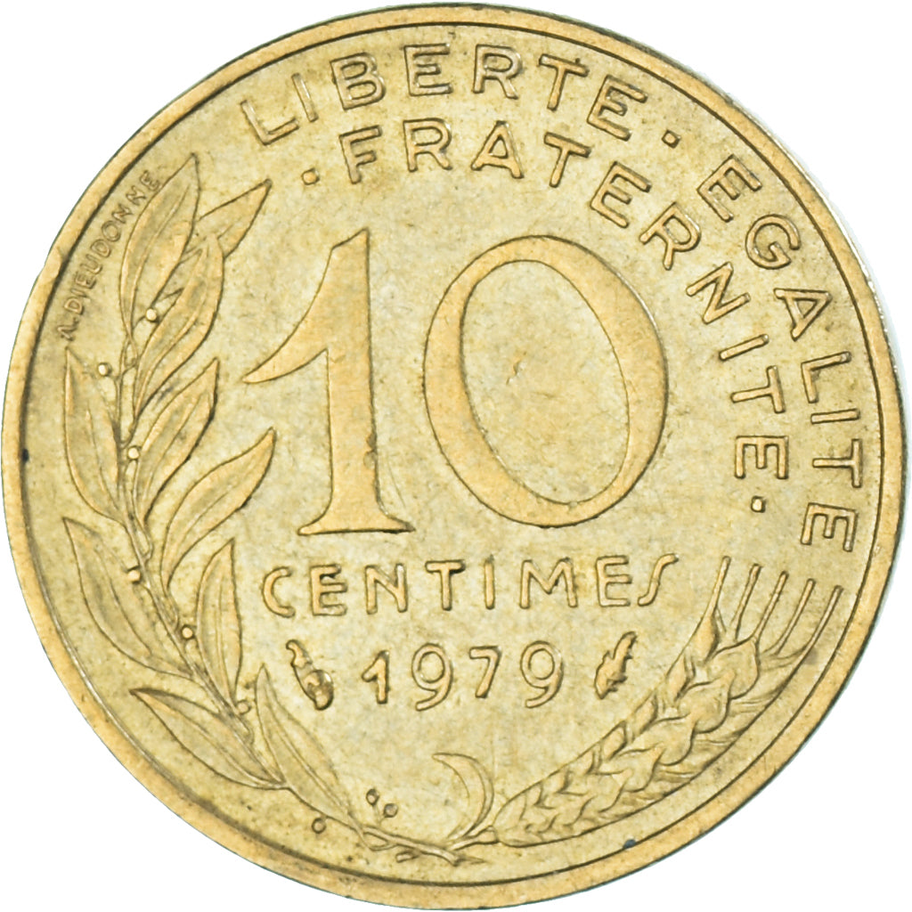 Moeda, França, 10 Centimes, 1979