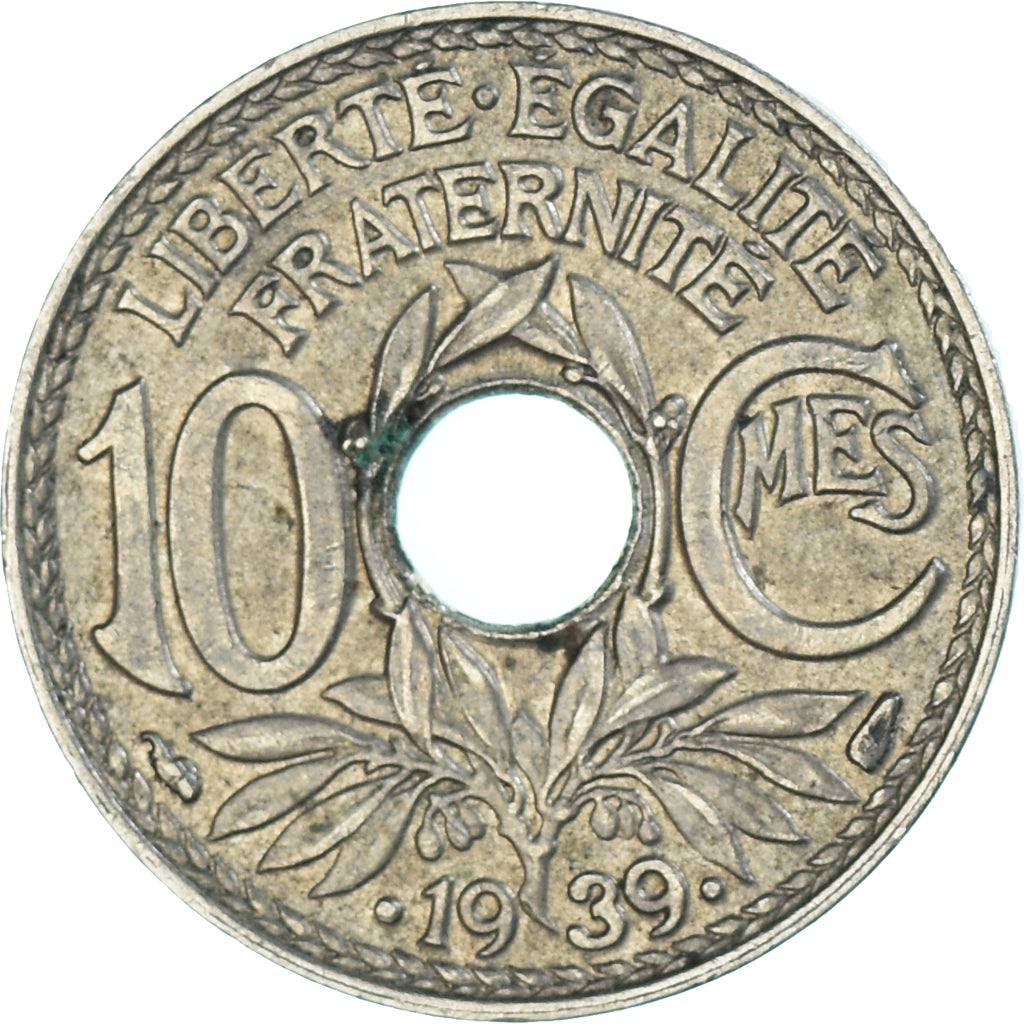 Moneta, Francia, 10 Centimes, 1939