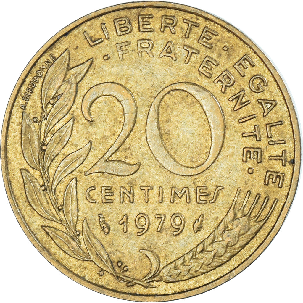Moneta, Francja, 20 Centimes, 1979