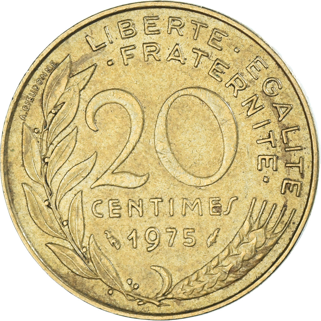 Moneta, Francia, 20 Centimes, 1975