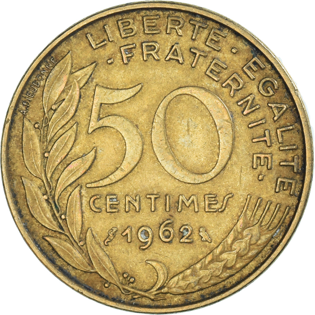 Münze, Frankreich, 50 Centimes, 1962