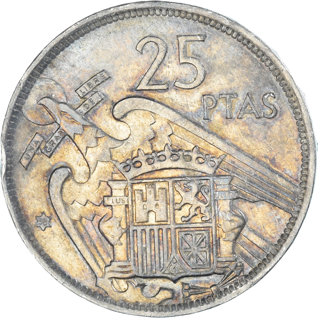 Monnaie, Espagne, 25 Pesetas, 1957