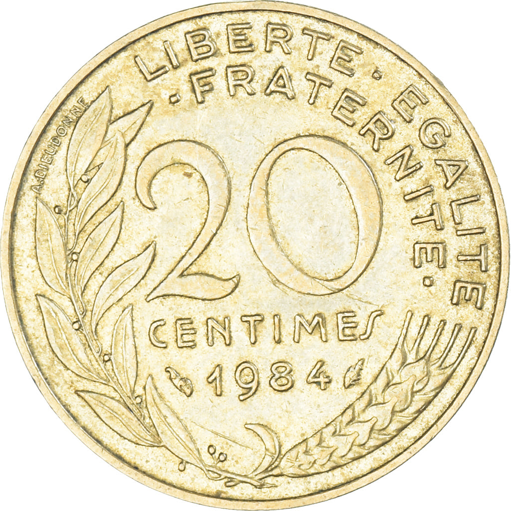 Moneta, Francja, 20 Centimes, 1984