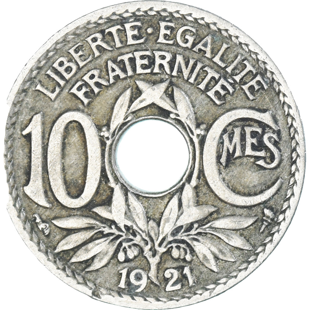 Moneta, Francja, 10 Centimes, 1921
