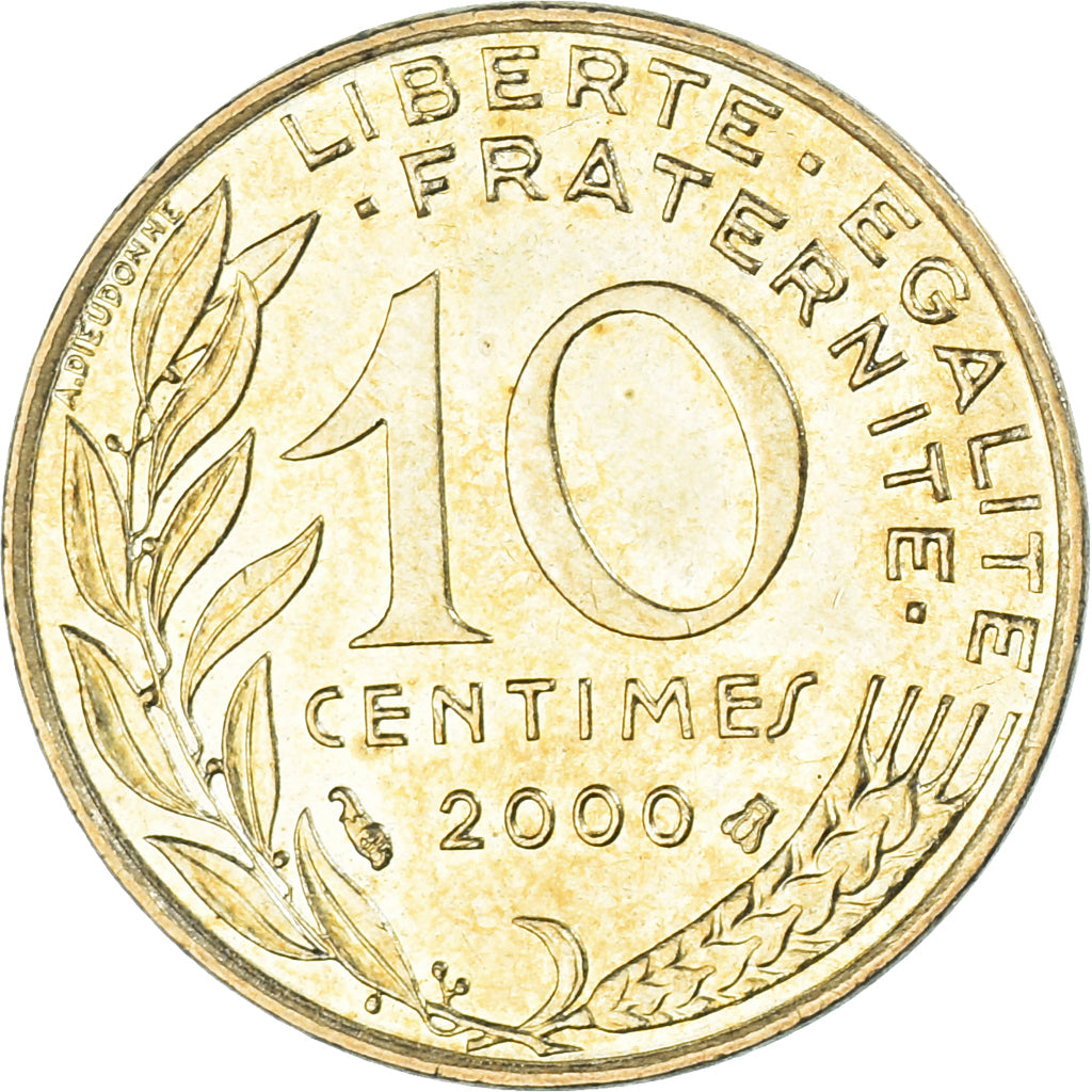 Coin, France, 10 Centimes, 2000