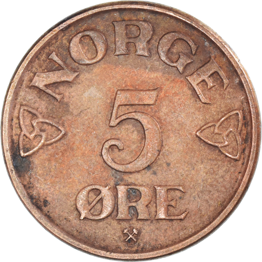 Munten, Noorwegen, 5 Öre, 1952