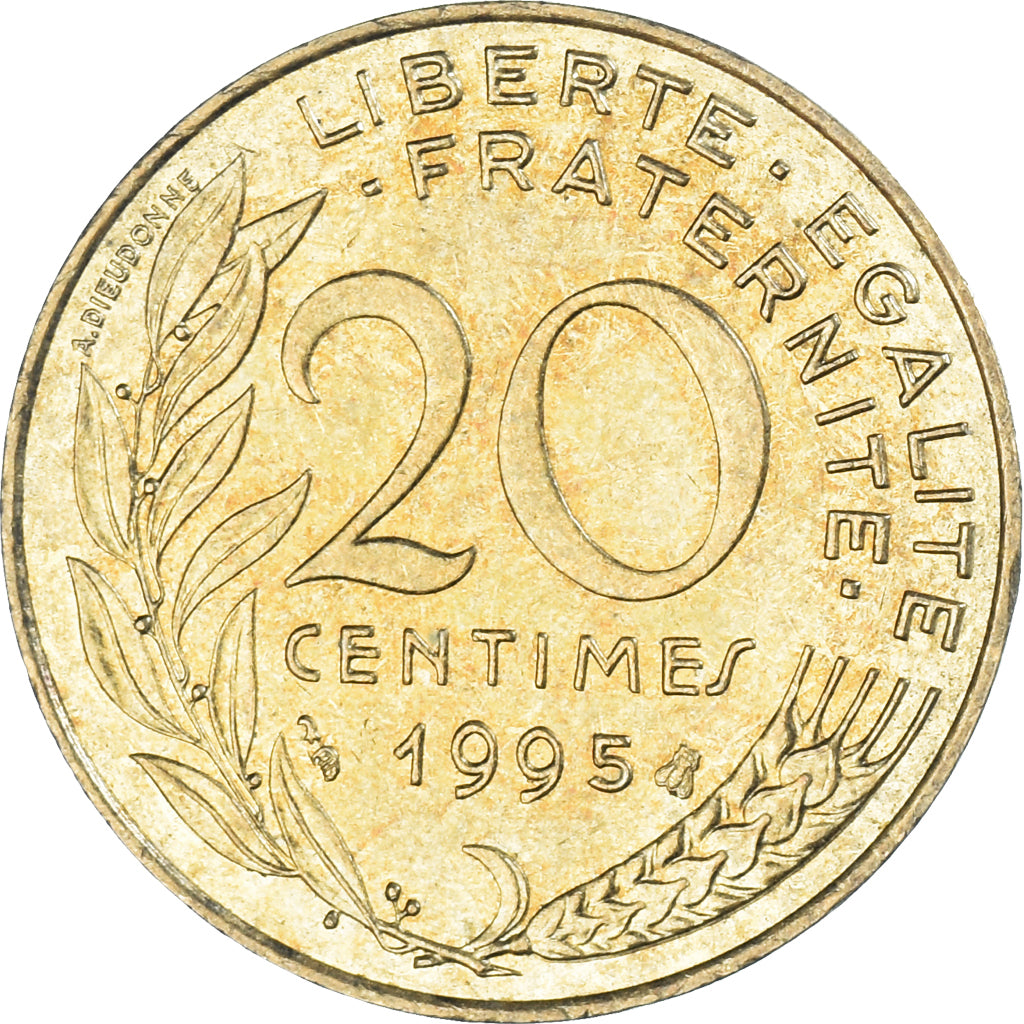 Coin, France, 20 Centimes, 1995