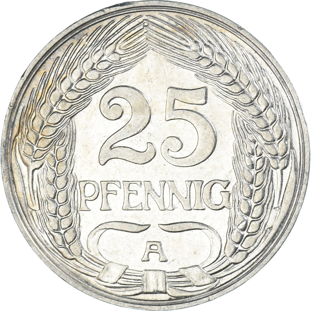 Monnaie, Allemagne, 25 Pfennig, 1910