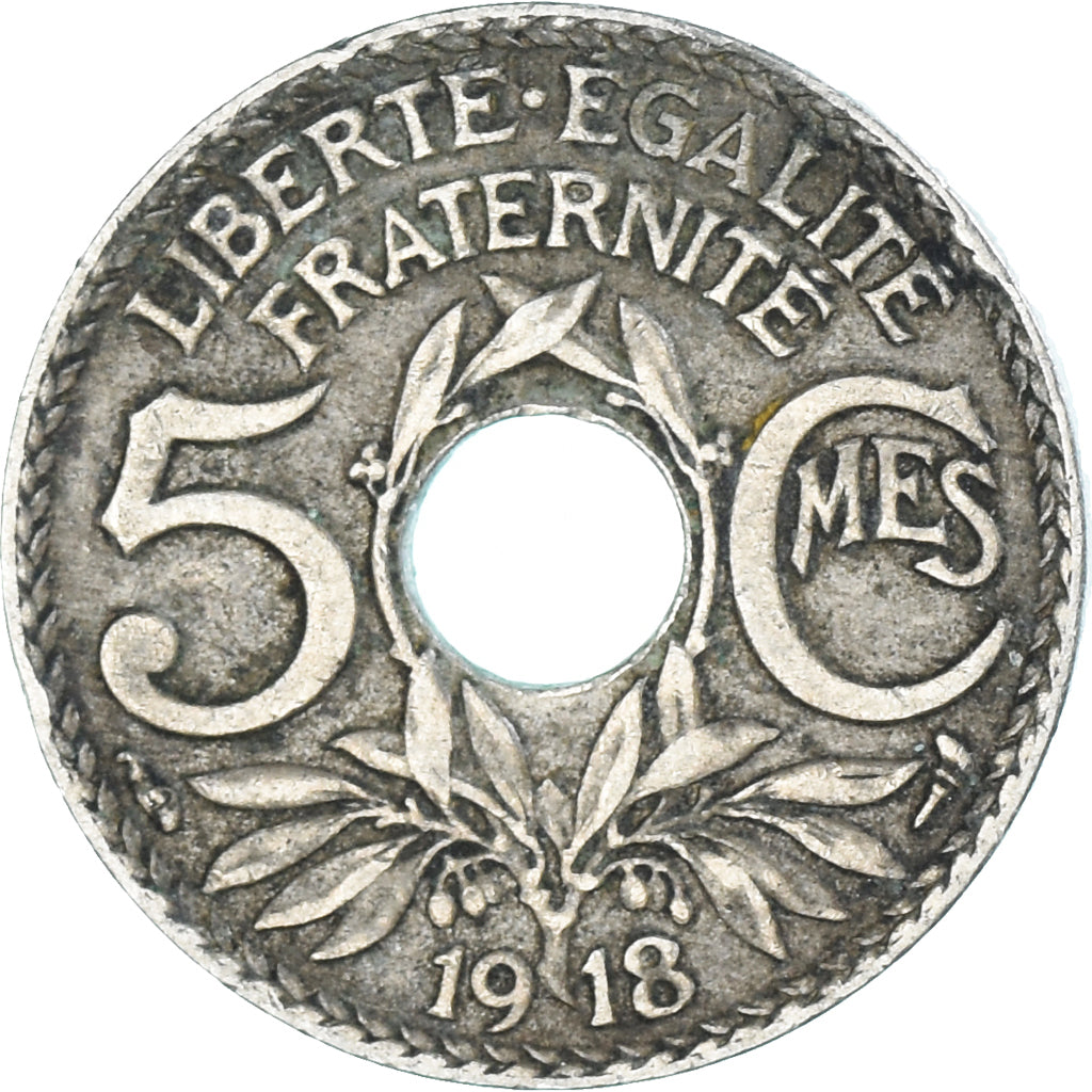 Coin, France, 5 Centimes, 1918