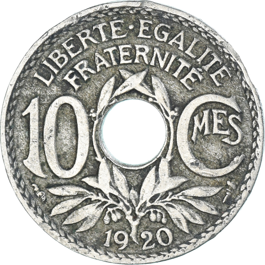 Moneta, Francja, 10 Centimes, 1920