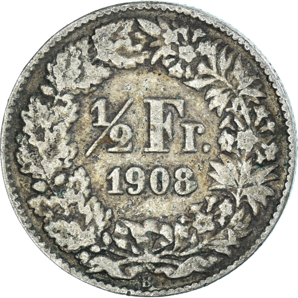 Monnaie, Suisse, 1/2 Franc, 1908