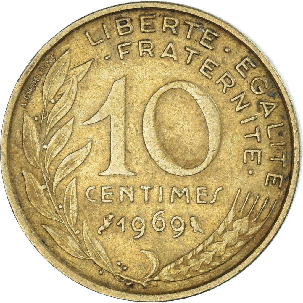 Moneta, Francia, 10 Centimes, 1969