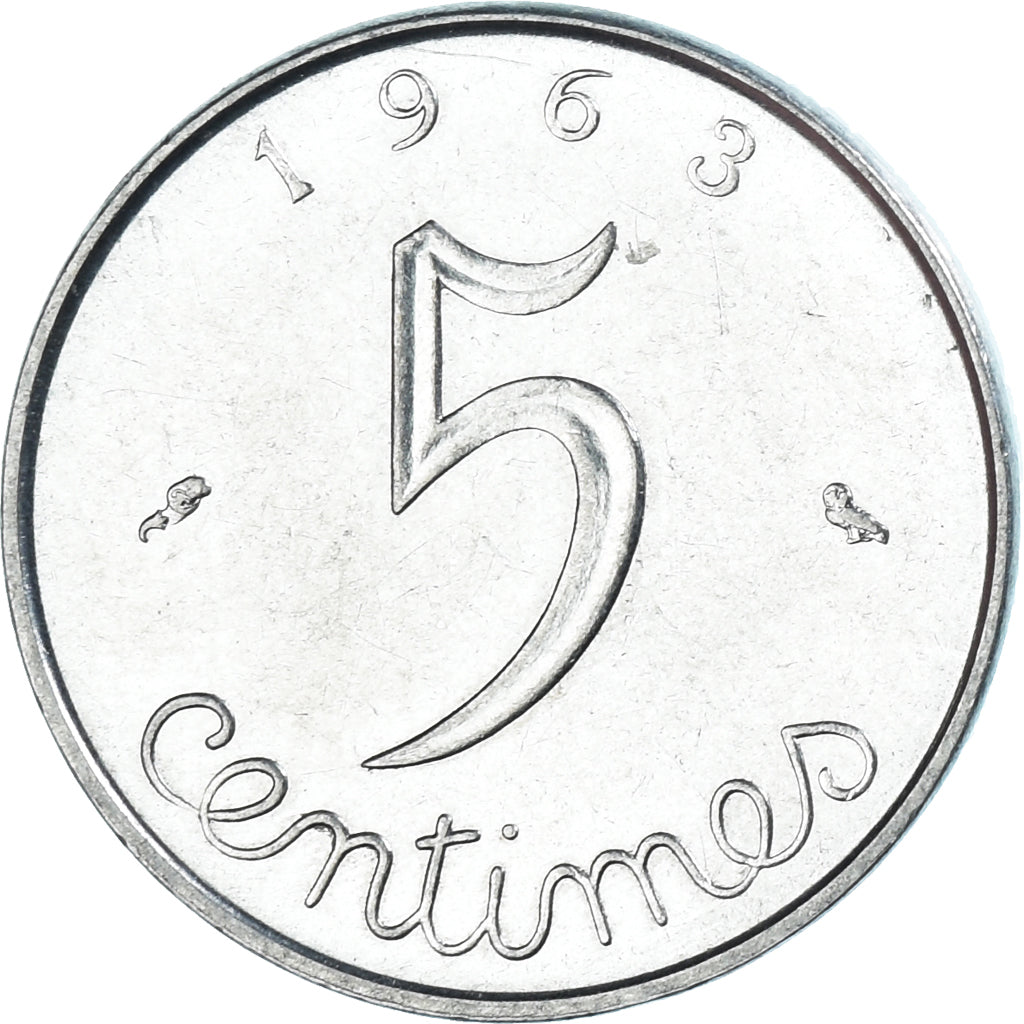 Coin, France, 5 Centimes, 1963