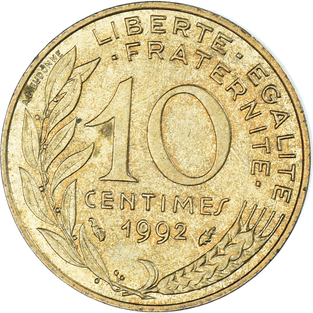 Coin, France, 10 Centimes, 1992